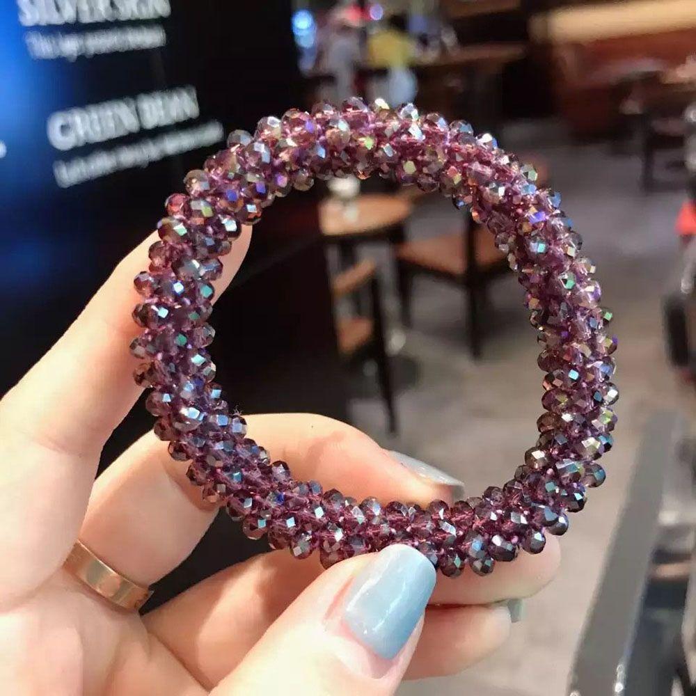 Аксессуары Милые студенческие дамы для женщин Кристаллы для волос Резинки для волос Держатель для хвоста Резинка