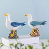 Mediterranean Style Resin Seagull Figurine Waterproof Seagull Model Ornament Nursery
