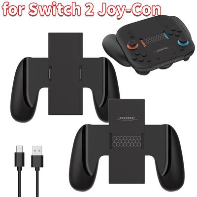 Игровой контроллер-рукоятка Grip для Switch 2 Аксессуары Joy-Con Зарядная рукоятка Портативное зарядное устройство Док-станция ABS Зарядное устройство для контроллера Рукоятка Держатель