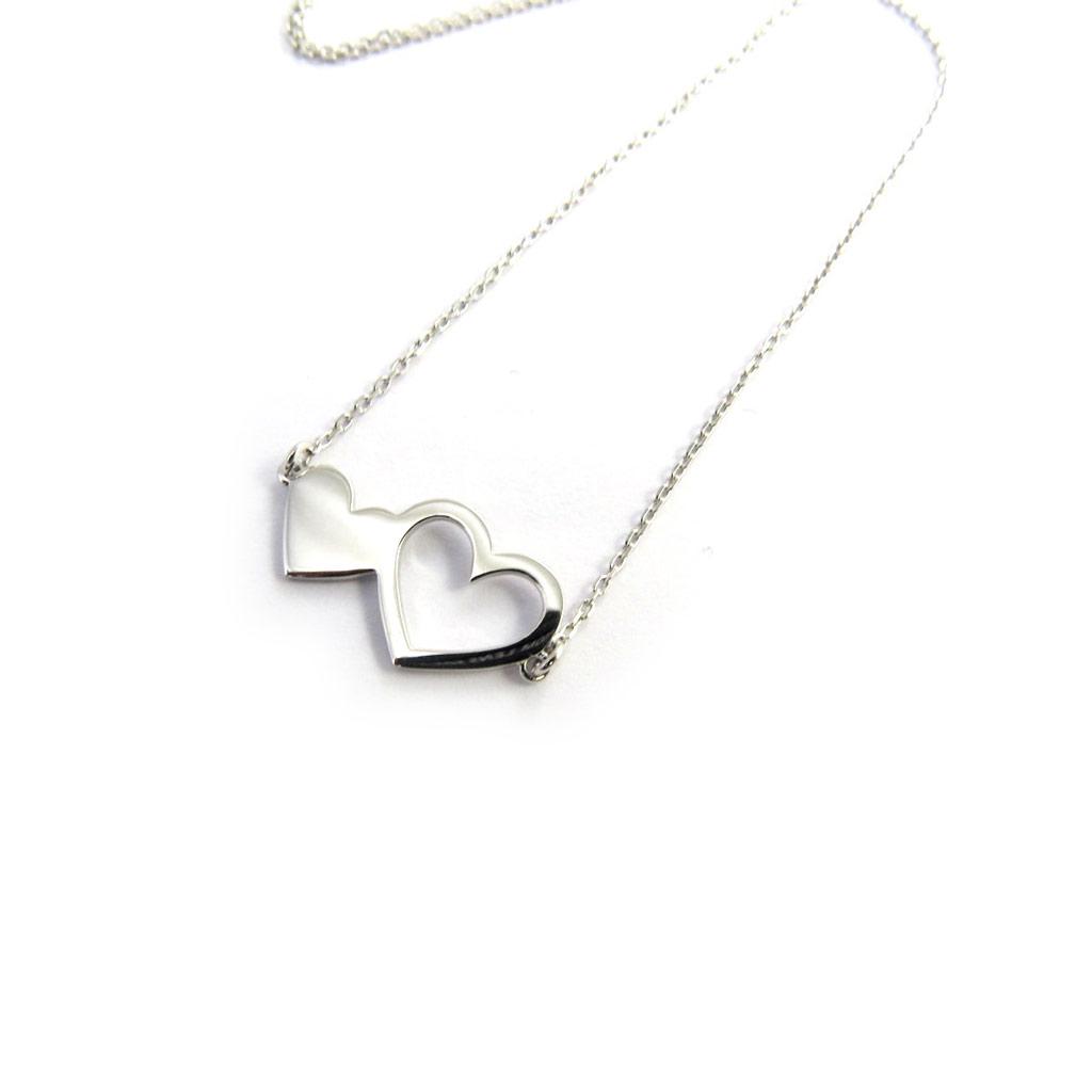 Les Trésors De Lily [N2884] - Серебряное колье «Любовь» (родиевое покрытие) - 20x11 мм