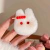 2 шт. Резинка для волос для девочки с мультяшным кроликом, мягкая плюшевая веревка для волос, высокая эластичность, не повреждающая, пушистая повязка на голову, зимние аксессуары для волос