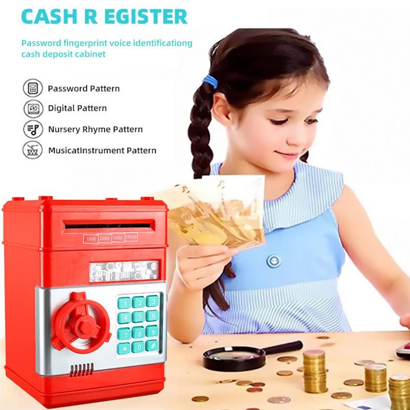 Креативная Копилка Автоматический Мини Сейф Монеты Сохранение Наличных Копилка Счетчик Паролей Кодовый Ключ Замок Монета Банкомат Подарок Ребенку