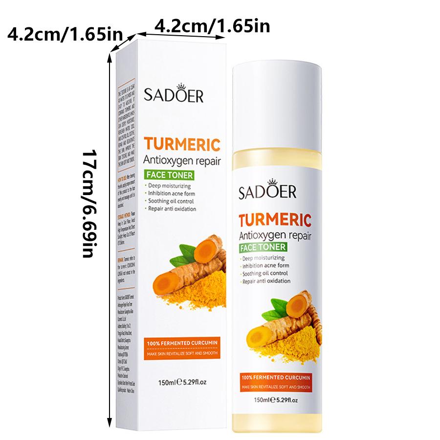 150ml Large Volume Hydrating and Moisturizing Turmeric Toner To Remove Wrinkles Soothe Skin Improve Pores and Large Face Essence