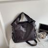 Retro high-end large-capacity handbag women's commuter bag 2025 new simple tote bag versatile crossbody bag