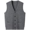 Men's 100% Pure Wool V-Neck Cardigan Vest