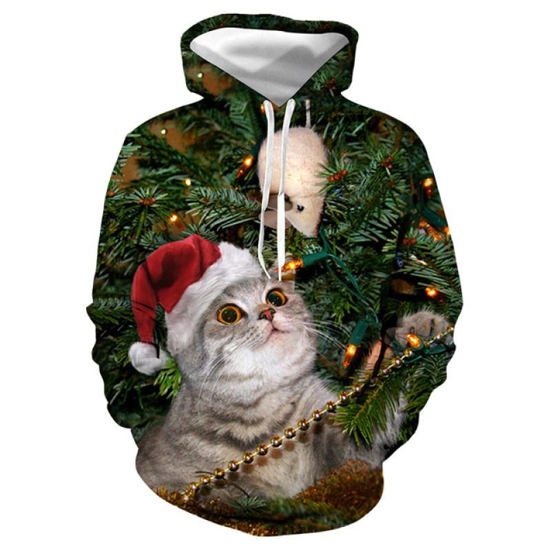 Unisex Christmas Sweatshirt 3D Print Funny Xmas Pullover Men's Hoodie Men Spring Autumn Fashion Casual Jacke Hooded Clothing