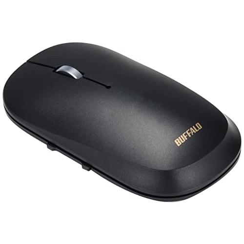 Buffalo Wireless Mobile Mouse Bluetooth FLEXUS Thin and Light 5 Buttons [Equipped with Back/Forward Buttons] Wireless Quiet BlueLED MIL Standard Compl