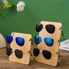 Holder Sunglass Display Rack Glasses Frame Tray Eyeglasses Organizer Shelf Solid Wood Stand
