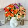 Artificial Carnation Flower with Stem 10 Head Home Office Table Centerpiece Wedding