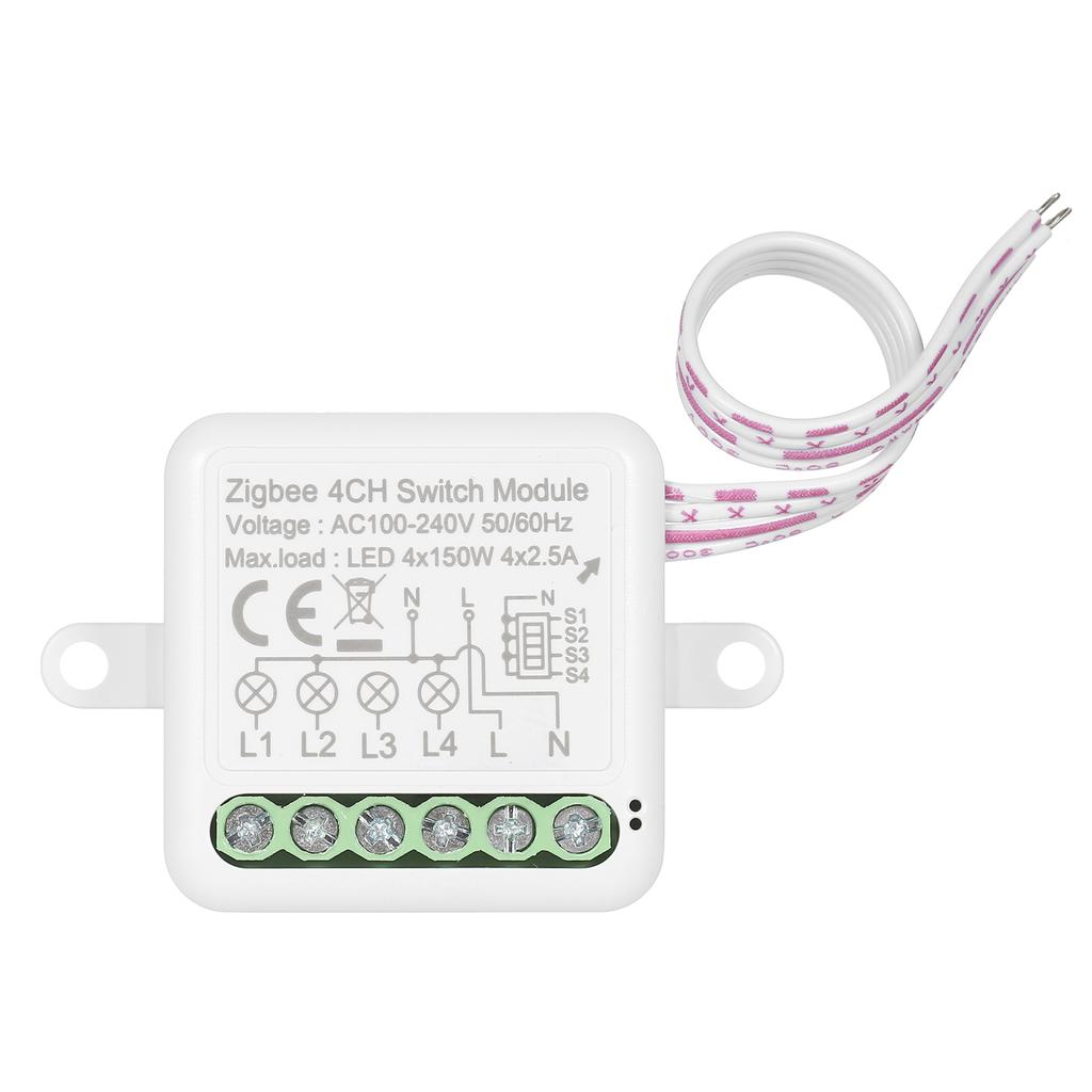 2CH Zigbee Mini Smart Switch Релейный модуль Поддержка 2-стороннего переключателя управления для автоматизации умного дома