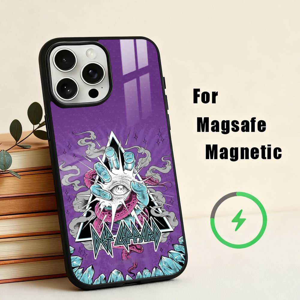 Hot R-Rock band D-Def L-Leppard Phone Case For iPhone17,16,15,14,13,12,11 Plus,Pro Max Magnetic For Magsafe Wireless Charging