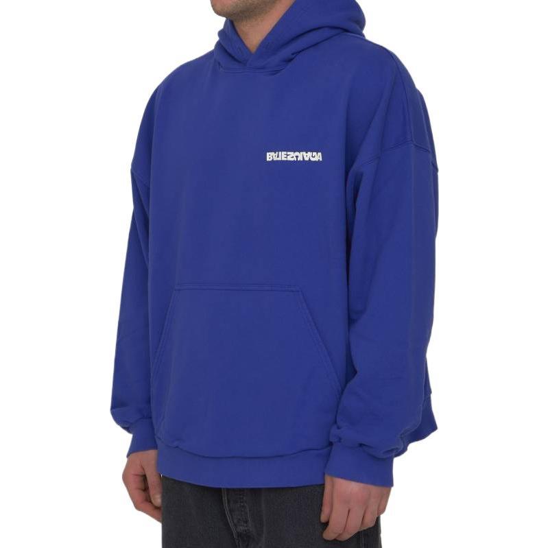 Balenciaga Turn Hoodie Wide Fit 'Blue' Men's 674986TNVB64388