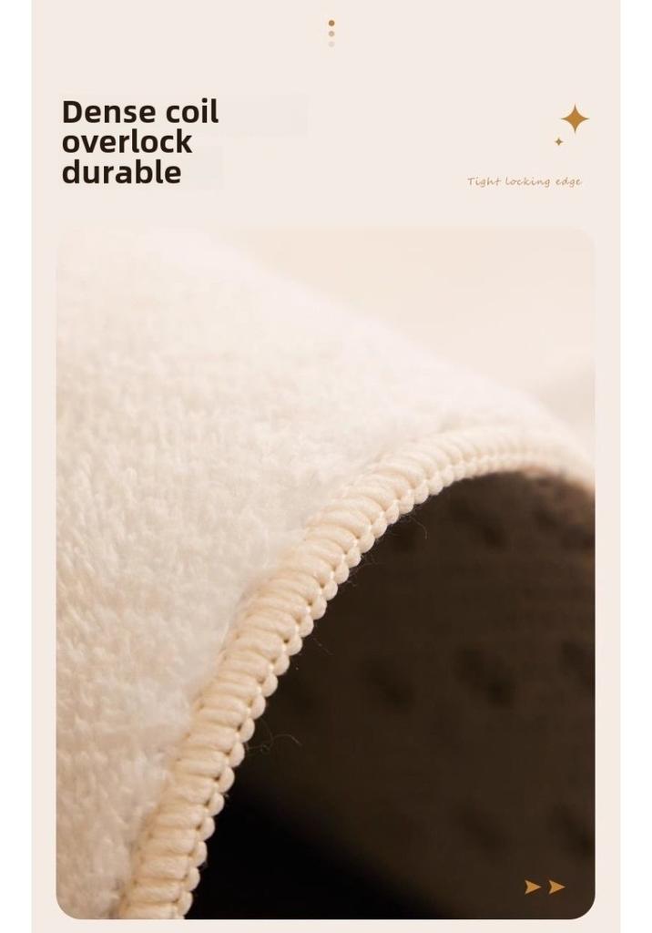Chessboard imitation cashmere household bathroom floor mat, water-absorbing, dirt-resistant and non-slip floor mat carpet