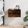 VidaXL Wall-mounted Bedside Table Smoked Oak 35x35x20 Cm 829862