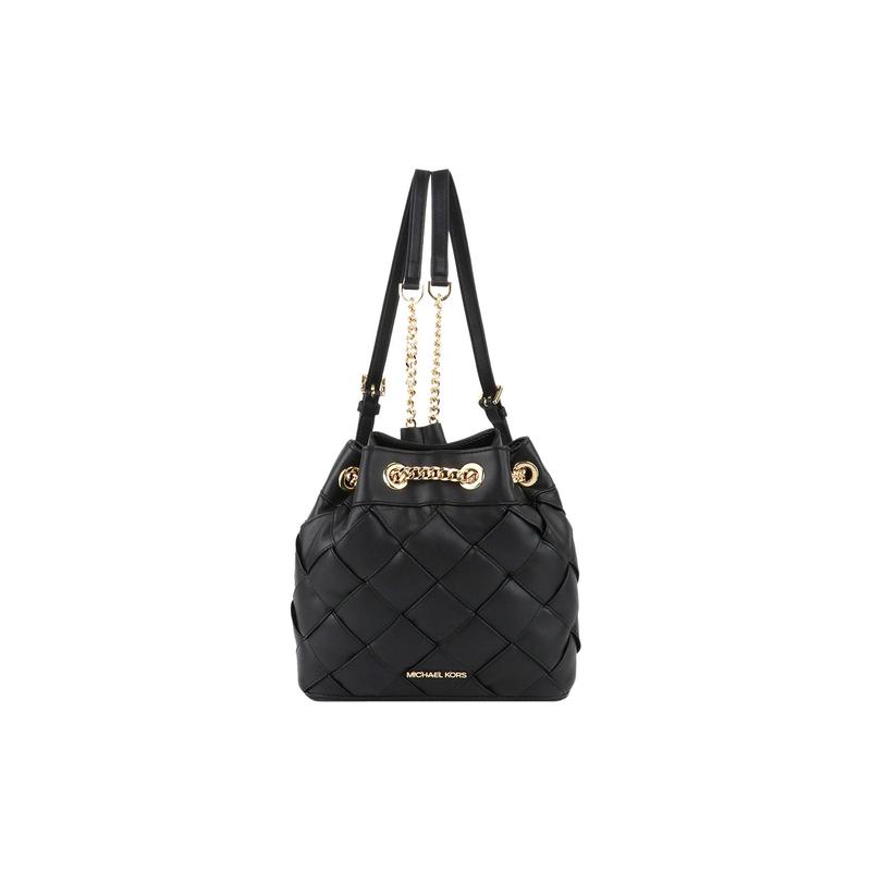 Michael Kors Regina Ретро Стеганый Маленький Аромат Искусственная Кожа Рюкзак Рюкзак Маленький Женский Черный