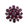Silver Brooch with Natural Ruby 8.1ct (2106562)