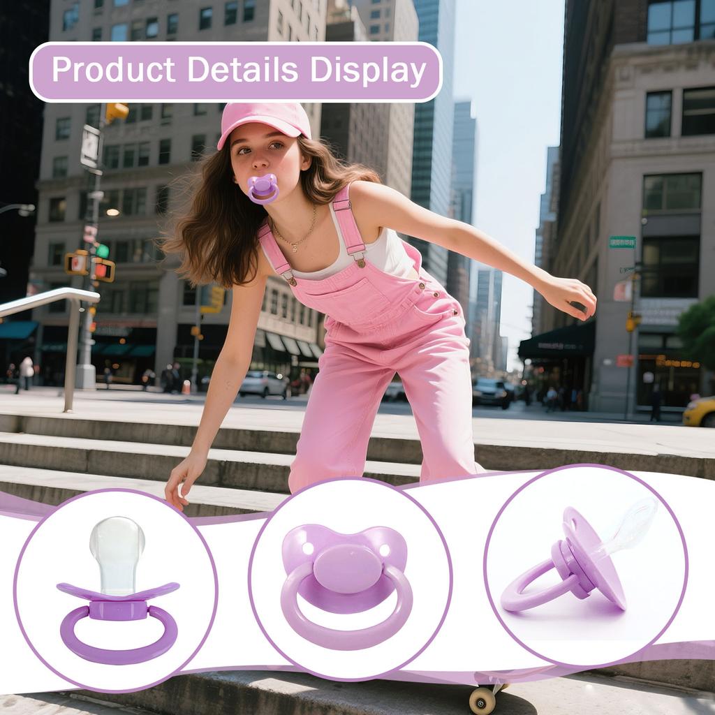 Adult Sized Pacifier Dummy For Adult, Large Handle, Large Shield,