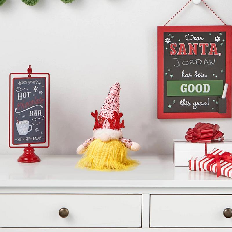 Плюшевый гном с подсветкой, светящиеся рождественские гномы, праздничные гномы, плюшевая кукла, гномы Санты, плюшевая шляпа с пайетками, рождественский декор для дома