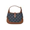 Gucci Сумка на плечо Jackie 1961 с золотым замком, канва с монограммой и кожа, женская сумка на плечо, серо-синяя, 637092-2KQGG-8375