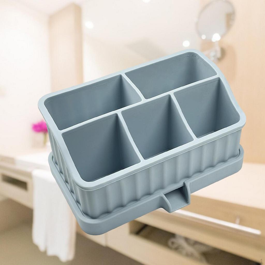 Органайзер для ванной комнаты для электрической зубной щетки, зубной пасты и мыльницы со сливом