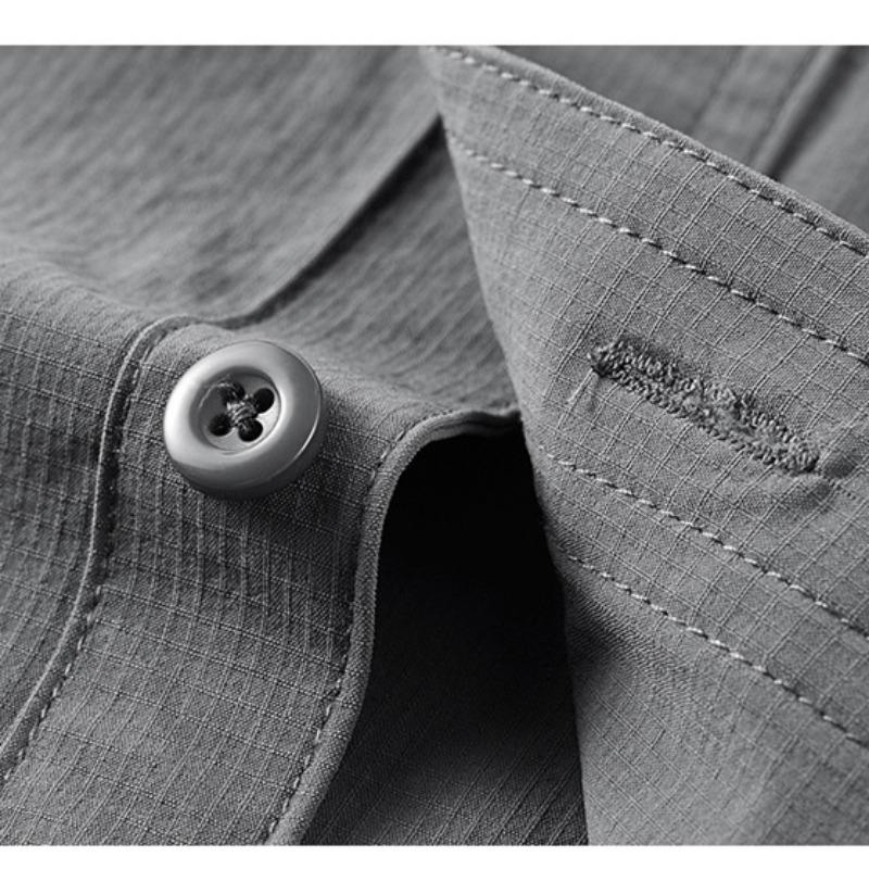 Новые однобортные быстросохнущие мужские повседневные рубашки с длинным рукавом Высокое качество Militar Overshirt Slim Fit Мужская дизайнерская одежда Блузки 5XL