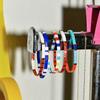 NINETEEN TWO BLUE STRIPE BEADS BRACELET