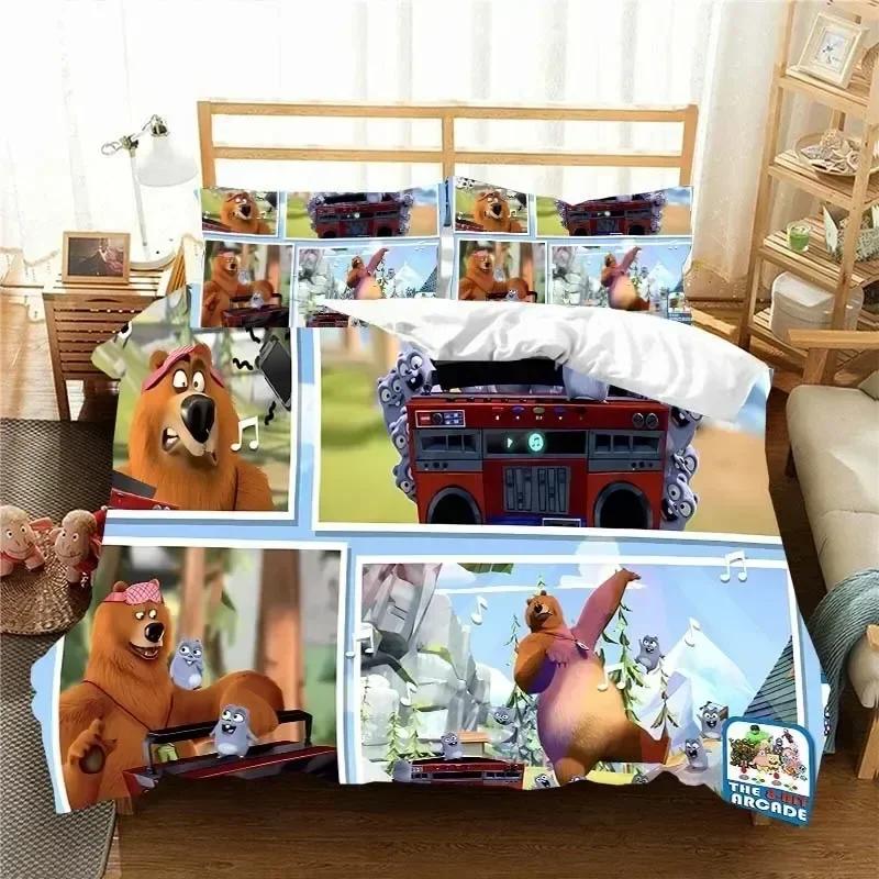 3D G-Grizzy and The Lemmings Bedding Set Printed Bed Set With Pillowcase Bed Duvet Cover Soft Queen King Size Bedclothes Home