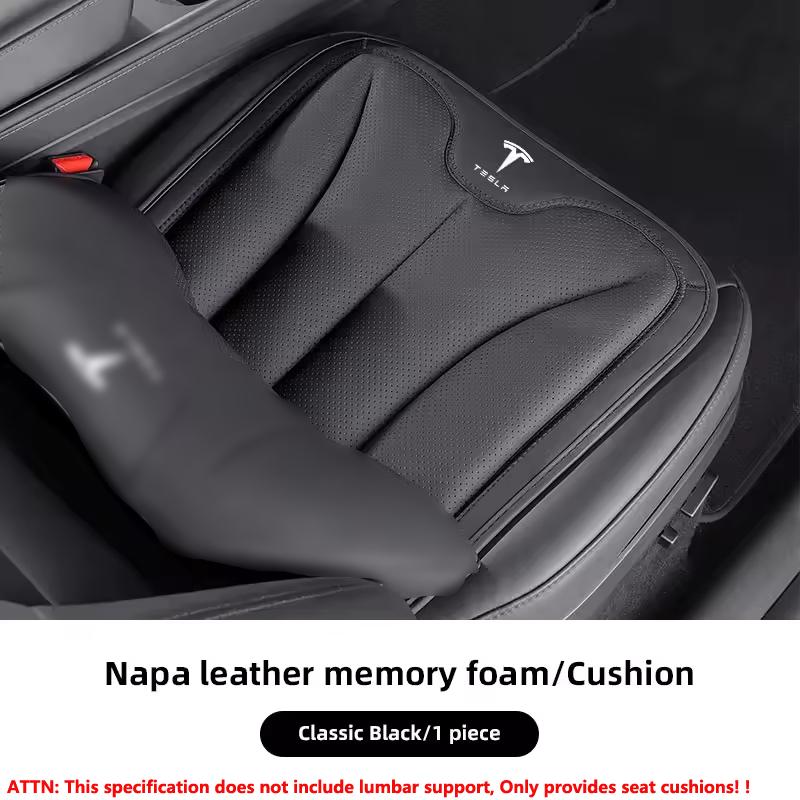 For Tesla Model 3 / Y Juniper Car Headrest Lumbar Support Memory Foam Car Rest Neck Pillow Seat Cushion Cover Car Accessories