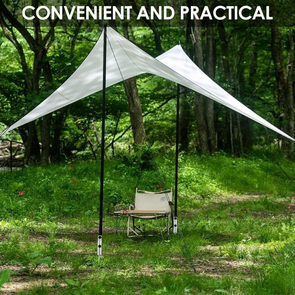 Portable Camping Umbrella Base 4 Nails Metal Ground Base Beach Parasol Rod Stand Tent Accessories