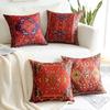 4 Pcs Double Sided Persian Kilim Cushion Covers, Bohemian Tribal Geometric Throw Pillow Cases (No Inserts)