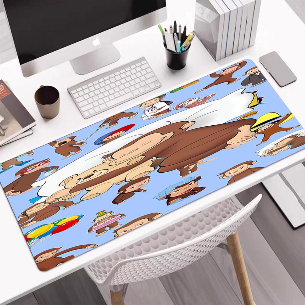 Curious George Theme Mouse Pad, Non Slip Rubber Base, Multifunctional Office & Home Decor, Perfect for Workspace Personalization.