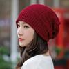 Winter Knitted Beanies Hat For Women Baggy Slouchy Solid Wool Cap Outdoor Warm Bonnet Hoods Female Snow Ski Warmer
