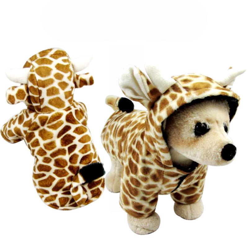 Костюм для преображения кошки, осенне-зимняя одежда для питомцев с длинношеим оленем, забавное и причудливое пальто на Хэллоуин для собаки