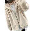 2024 Spring/Fall Women's Double-Sided Plush Fleece Coat with Hood