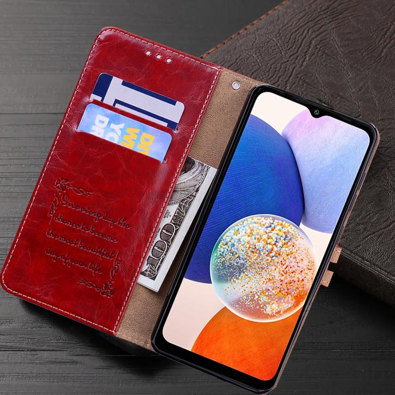 Классический кожаный флип-чехол-кошелек для Samsung Galaxy S23 Ultra S22 S21 A04S A14 A54 A53 A33 A23 Xiaomi Redmi Note 11 iPhone 14 13 12 11 Pro Max