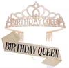 BIRTHDAY QUEEN GIRL Girl Birthday Crown Etiquette Party Supplies Rhinestone Hair Accessories