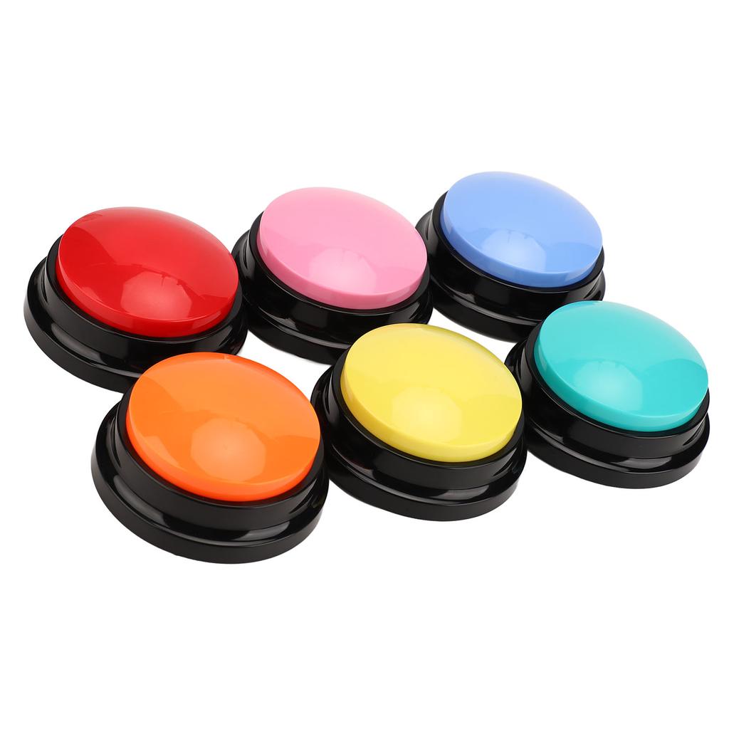 6 шт. Кнопка записи собак, многофункциональная, портативная, 30 секунд, кнопки для записи разговоров для кошек, собак, домашних животных