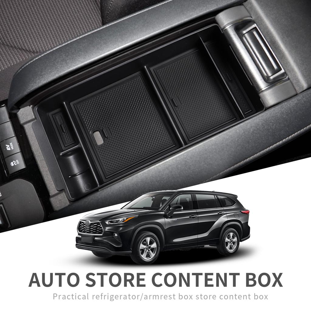 For Toyota Highlander Kluger 2020-2025 Center Console Armrest Box Storage Box Accessories Finishing Car Storage Box