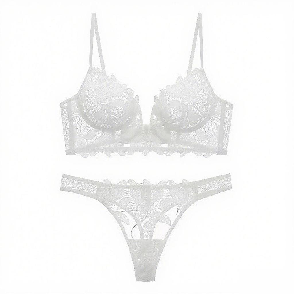 "Сексуальный комплект нижнего белья пуш-ап из вышитого кружева с глубоким V-образным вырезом для подчеркивания изгибов"