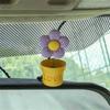 Shake Head Flower Ornament Car Small Flower Bobble Head Ornaments  Auto Interior Accessories