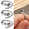 Adjustable Retro Lady Men Lizard Personality Ring Chameleon Ring Jewelry