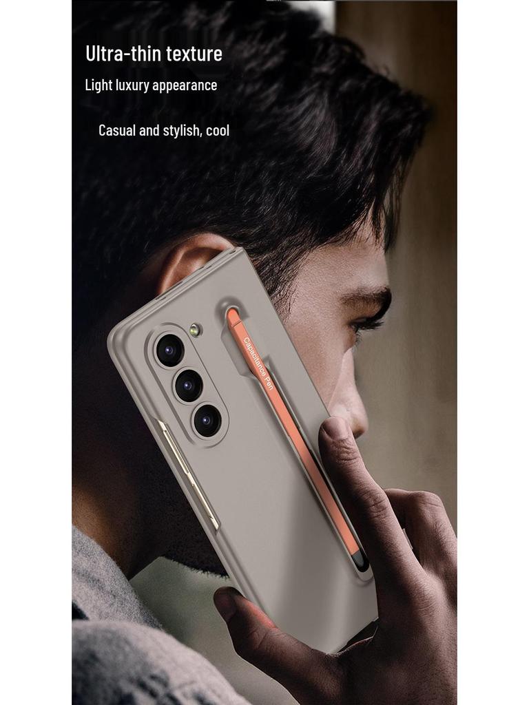 Ультратонкий матовый чехол для телефона Samsung Z Fold6 со слотом для стилуса - Защитная крышка однотонная