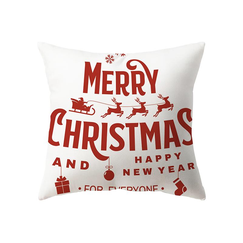 Рождественские украшения Рождественская тема Печатный узор Чехлы для подушек Домашняя гостиная Украшение дивана Подушка Наволочка