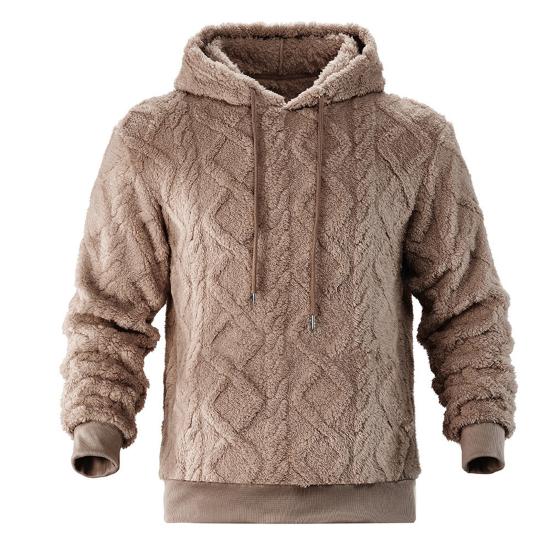 Мужское флисовое худи, пушистое, свободного кроя, толстое, пуловер с капюшоном, теплое, мягкое, с капюшоном, повседневная толстовка для осени, зимы, уличная одежда