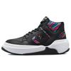 Weapon Series CX Leather Mid-Top Vintage Basketball Shoes Unisex Black and Colour Stitching