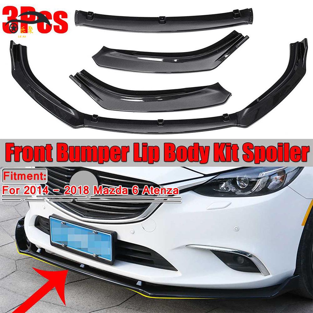 Глянцевая Черная Накладка на Передний Бампер для Модификации Спойлера Mazda 6 Atenza 2014-2018
