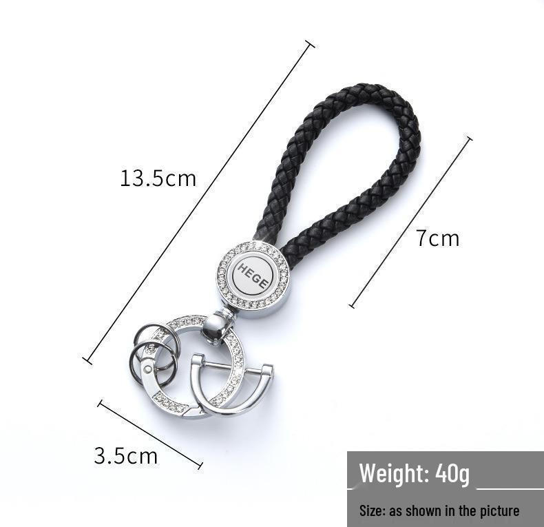 Creative Car Keychain: Men's Leather & Metal Waist Hanging Protective Pendant