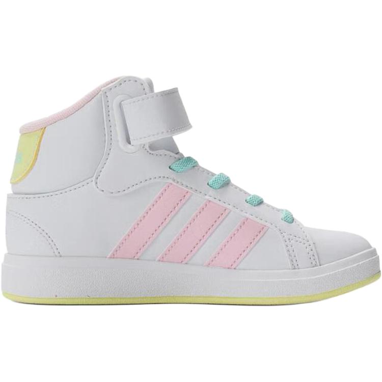 adidas Grand Court Удобные Универсальные Амортизирующие Прочные Полувысокие Тренировочные Кроссовки Детские Тренировочные Кроссовки Белые JR2587