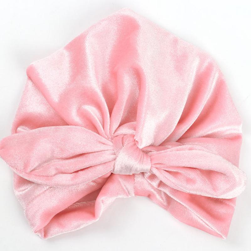 1 шт., золотая бархатная шапочка-тюрбан для младенцев, детей, новорожденный, стильная шапочка с узлом на ушах, головной убор, подарок на день рождения, реквизит для фотосъемки