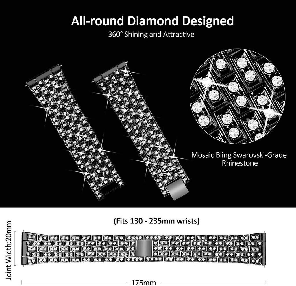 Ремешок с бриллиантами + чехол для Samsung Galaxy Watch 6/5/4 40 мм 44 мм браслет металлический ремешок Galaxy Watch 6 Classic 43 мм 47 мм Защитная крышка